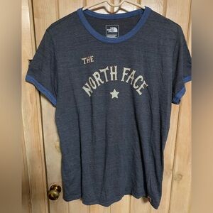 The North Face Charcoal T-Shirt with Blue Accents